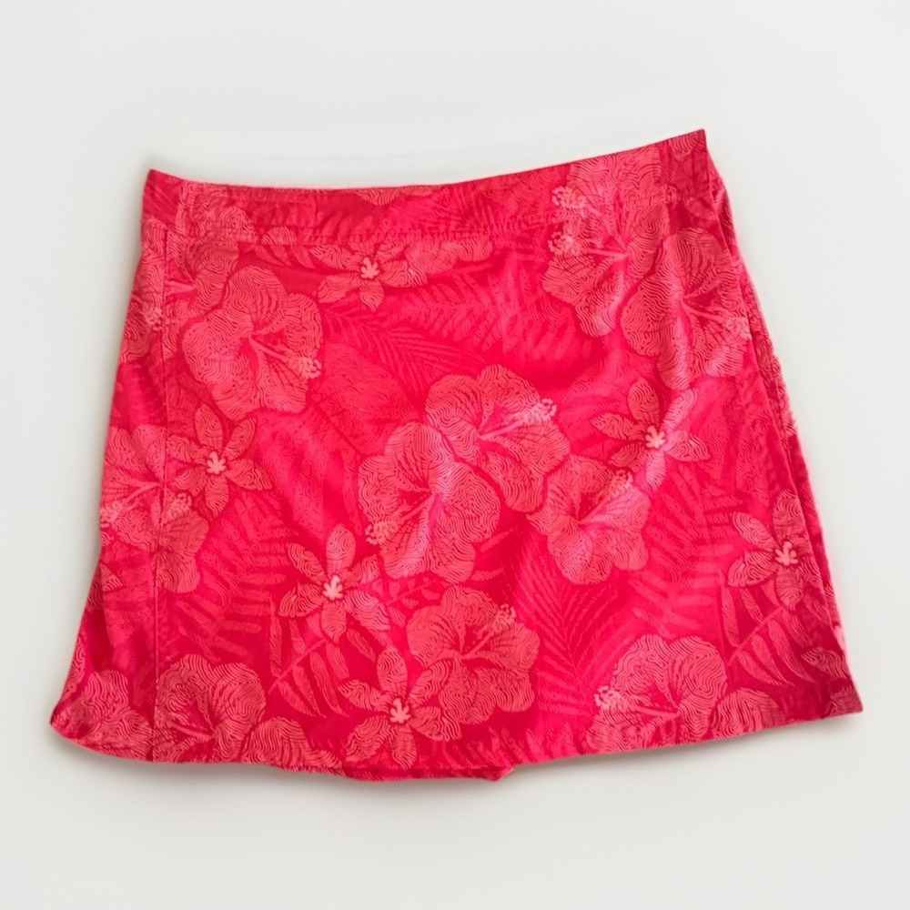 RIPSKIRT Hawaii Pink Mini Skirt XL Adj Waist Travel Resort Boho 19 in length